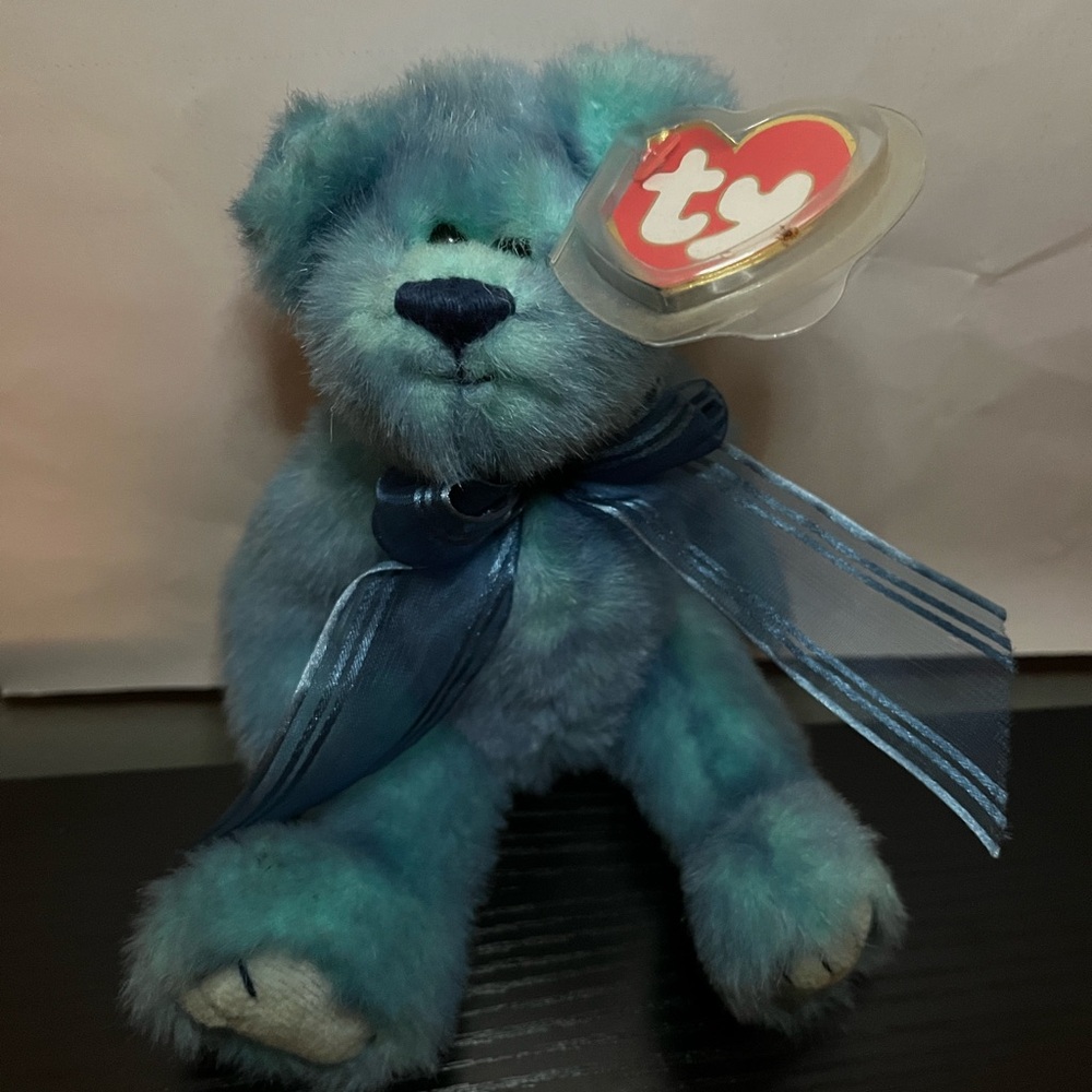 Blue TY Beanie Baby Bear